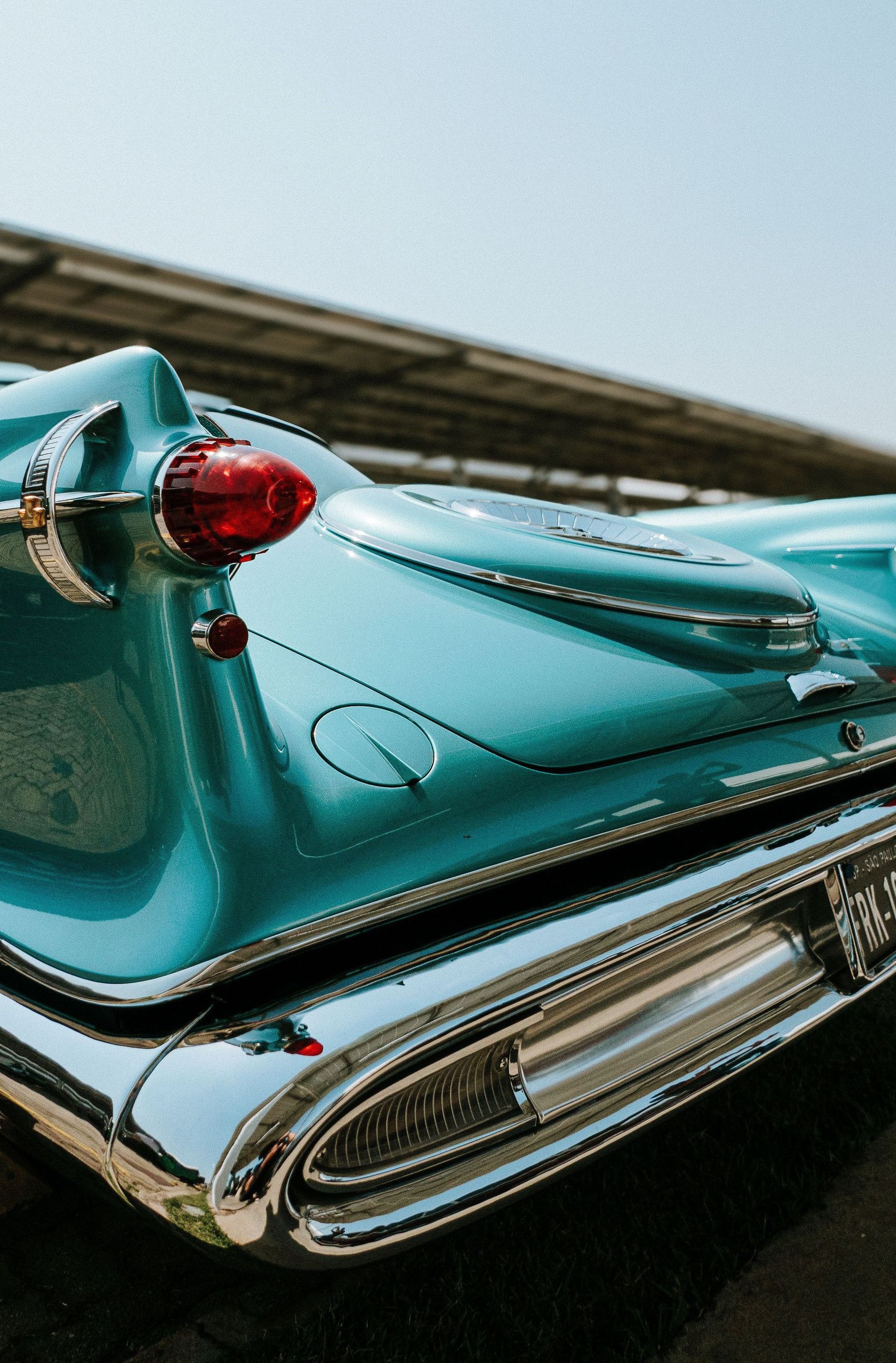 Stunning photograph of a classic blue vintage car captured outdoors in Brazil.